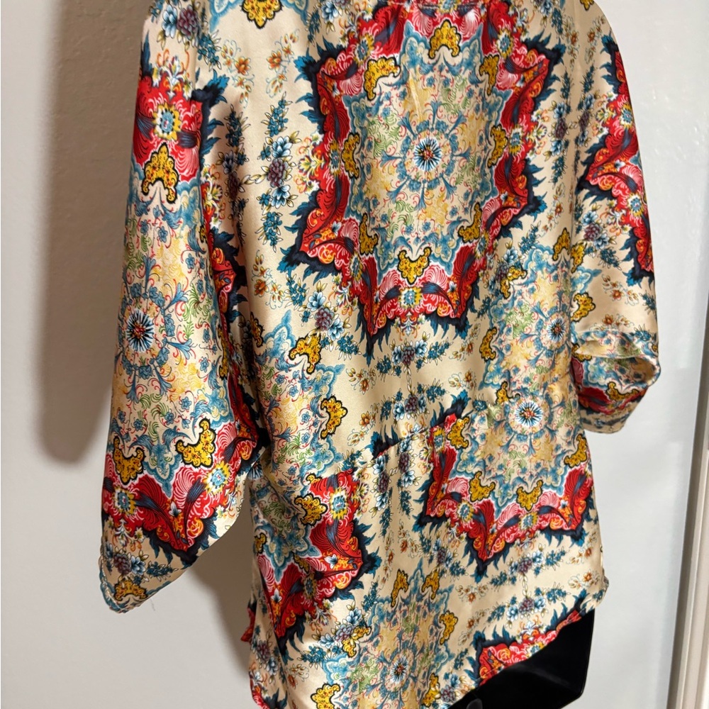 AKA New York Red Ruffled Fitted Blouse by Anthropologie - Picture 14 of 16